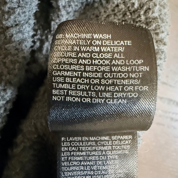 The North Face Men's Gray Waffle Knit Quarter Zip Fleece Pullover XL - Picture 8 of 10